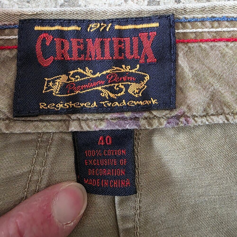 Cremieux Premier Denim Khaki Cargo Shorts Men's Size 40 - Picture 3 of 6